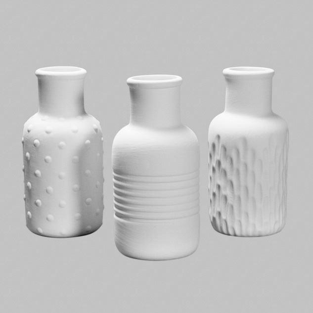 MB1556 Textured Bud Vases (3 Designs)